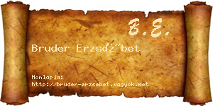 Bruder Erzsébet névjegykártya
