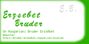 erzsebet bruder business card